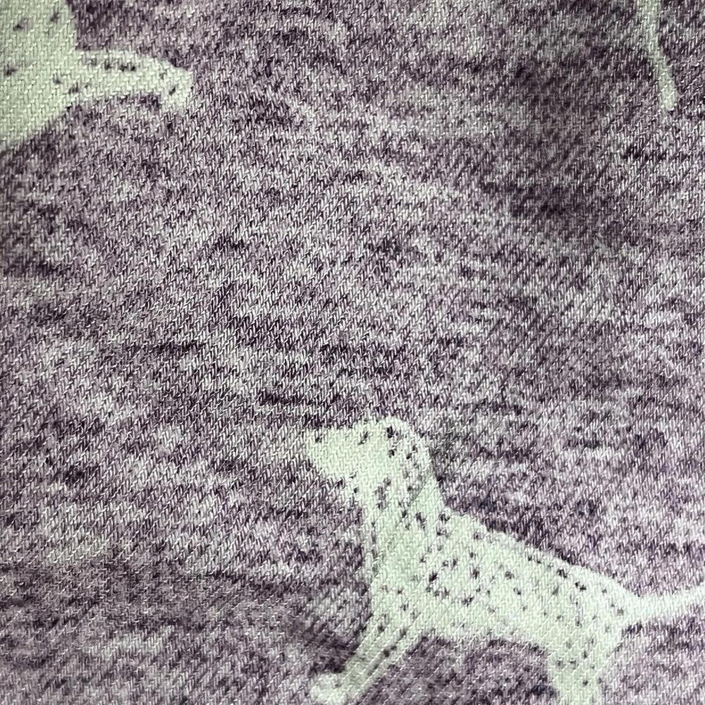 PINK Victoria’s Secret Pajama Shorts Small Purple Dog Print Low Rise Flip Waist - Picture 6 of 7